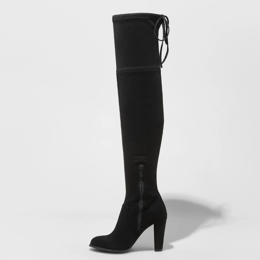 Nikka Heeled Over the Knee Sock Boots - Picture 2 of 3